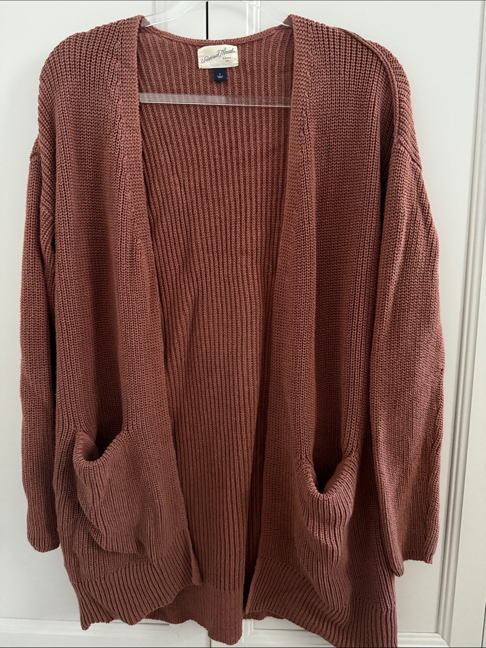 Universal Thread Dusty Rose Open-Front Knit Cardigan Size Small